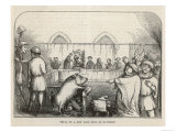 At Savigny France a Sow is Found Guilty of Killing a Child Giclée-Druck