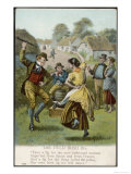 Couple Dance an Irish Jig on the Village Green, Giclee Print