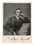 Lewis Carroll alias Charles Lutwidge Dodgson, English Mathematician, Clergyman and Writer, Photographic Print