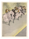 Four Dancers Perform on a Stage Estampe par Ferdinand Von Reznicek