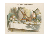 Alice at the Mad Hatter's Tea Party Giclee Print by John Tenniel