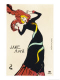 Jane Avril Music Hall Performer Giclée-Druck von Henri de Toulouse-Lautrec