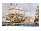 "Glorious First of June," Howe Defeats the French off Ushant Giclee Print by Norman Wilkinson