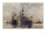 Huge Quantities of Coal are Required to Keep the World's Navies Operating Giclee Print by Norman Wilkinson