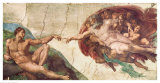 Creation of Adam Giclee Print by Michelangelo Buonarroti 