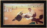 Beach Scene: Little Girl Having Her Hair Combed par Her Nanny, circa 1876-77 Posters par Edgar Degas