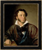 Portrait of Alexander Pushkin (1799-1837) Affiches par Vasili Andreevich Tropinin