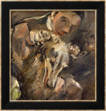 Max Mainzer with a Siberian Greyhound, 1917 Kunstdrucke von Lovis Corinth