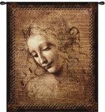 Female Head Wall Tapestry by Leonardo da Vinci 