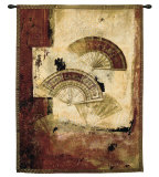 Fan Abstract Wall Tapestry by Fabrice De Villeneuve