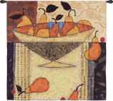 Asian Pears in Bowl Wall Tapestry by Penny Feder