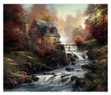 Cobblestone Mill Limited Edition by Thomas Kinkade