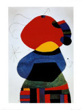 Femme avec trois cheveux Affiches par Joan Miró