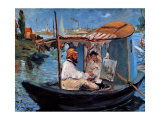Monet Floating in His Studio Giclee Print by Édouard Manet