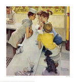 Soda Jerk Estampe par Norman Rockwell