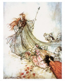 Titania avec ses fées Affiches par Arthur Rackham