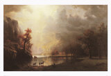 Matin sur la Sierra Nevada Poster par Albert Bierstadt
