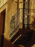Shuttered Balcony, Ibiza City, Balearic Islands, Spain Photographic Print by Jon Davison