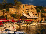 Boats on Waterfront, Byblos, Jabal Lubnan, Lebanon Photographic Print by Jane Sweeney