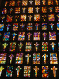 Stained Glass Windows of the Modern Cathedral, Barranquilla, Colombia Photographic Print by Krzysztof Dydynski