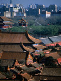 Forbidden City and Modern Buildings in Distance, Beijing, China, Photographic Print