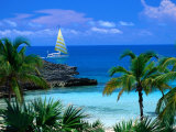 Sailing off Eleuthera, Eleuthera Point, Bahamas Photographic Print by Michael Lawrence