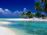 People Swimming in Lagoon, French Polynesia Photographic Print by Jean-Bernard Carillet