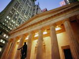 Wall Street in Financial District, New York City, New York, USA Photographic Print by John Neubauer