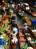 Floating Market, Damnoen Saduak, Bangkok, Thailand Photographic Print by Chris Mellor