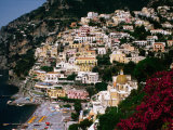 Domed Church of Santa Maria Dell'Asunta in Foreground with Village Behind, Positano, Italy Photographic Print by Jonathan Smith