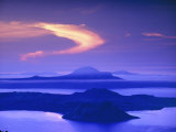Dawn Sky Over Taal Lake, Home of Taal Volcano, Lake Taal, Batangas, Philippines, Photographic Print