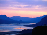 Sunrise Over Columbia River Gorge and Vista House Monument, Columbia River Gorge, USA Photographic Print by Ryan Fox