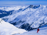 Looking Across Alps Towards Mont Blanc from Meribel Valley in Haute-Savoie, Meribel, France Photographic Print by Richard Nebesky