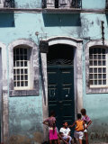 Children on Street in the Pelourinho District, Salvador, Brazil Photographic Print by Tom Cockrem