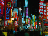 Neon Signs in Street, Gwangju, Jeollanam-Do, South Korea Photographic Print by Bill Wassman