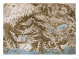 Chorographical Map of Tuscany and the Neighboring Regions Giclee Print by Leonardo da Vinci 