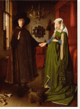 Les époux Arnolfini Reproduction transférée sur toile : par Jan van Eyck 