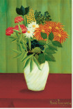 Flowers Green Reproduction transférée sur toile : par Henri Rousseau