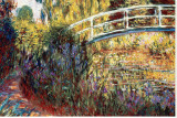 Le Pont japonais Reproduction transférée sur toile : par Claude Monet