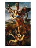 Saint Michael Slaying the Demon, 1518 Giclee Print by Raphael 