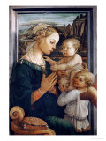 Madonna and Child with Two Angels Estampe par Fra Filippo Lippi