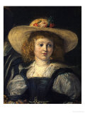 Rubens (Self-Portrait) and His Second Wife Helene Fourment in the Garden (Detail) Estampe par Peter Paul Rubens