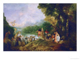 The Embarkment to Cythera Estampe par Jean Antoine Watteau