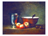 Silver Goblet with Apples Estampe par Jean-Baptiste Simeon Chardin