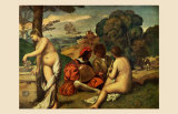 Le Concert Champetre Posters par Giorgione 