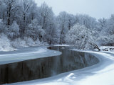 Nerussa River Beginning to Freeze, Bryansky Les Zapovednik, Russia Photographic Print by Igor Shpilenok