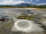 Thiobaccillus Bacteria Ring Around Hot Spring, Uzon Caldera, Kronotsky Zapovednik Reserve, Russia Photographic Print by Igor Shpilenok