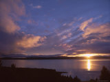 Sunrise, Lake Pukaki, Southern Alps, Canterbury, South Island, New Zealand Photographic Print by Jeremy Bright