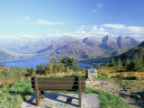 Bealach Ratagain Viewpoint Looking Towards the Five Sisters of Kintail and Loch Duich in Glen Sheil Photographic Print by Pearl Bucknall