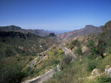 Hairpin Bends on Road to El Espinillo, Roque Bentaiga, Gran Canaria, Canary Islands, Spain Photographic Print by Pearl Bucknall